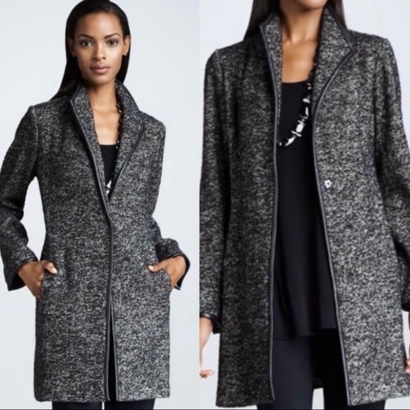 Eileen Fisher Jackets & Blazers - Eileen Fisher Speckle Wool Tweed Coat Jacket 2X